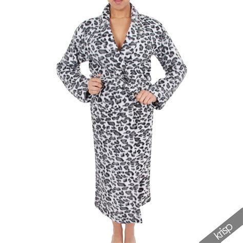 leopard print housecoat.